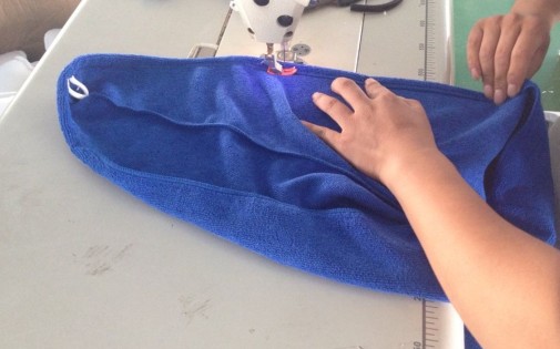 Sewing of hair‑drying cap